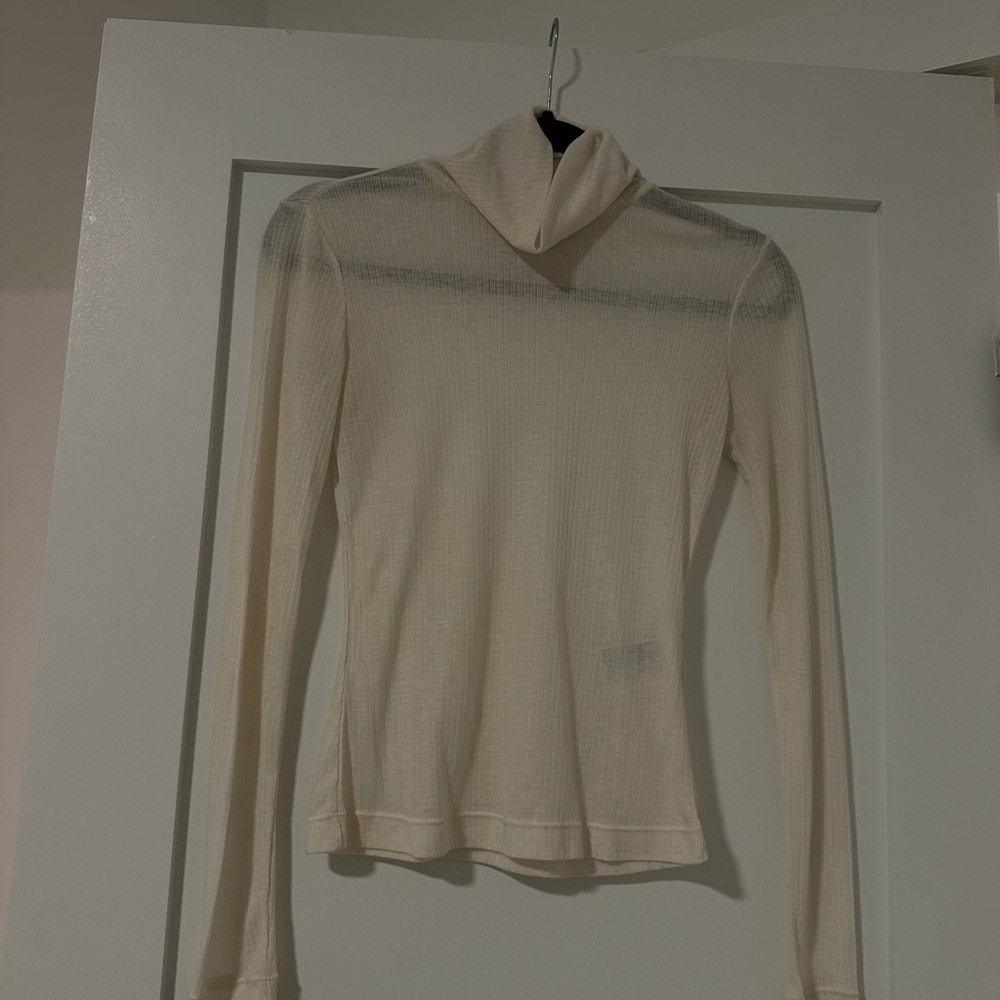 Cream Turtleneck Sweater